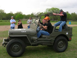 Cody and the boys in his Jeep - Photo courtesy Pappy's Paint and Body